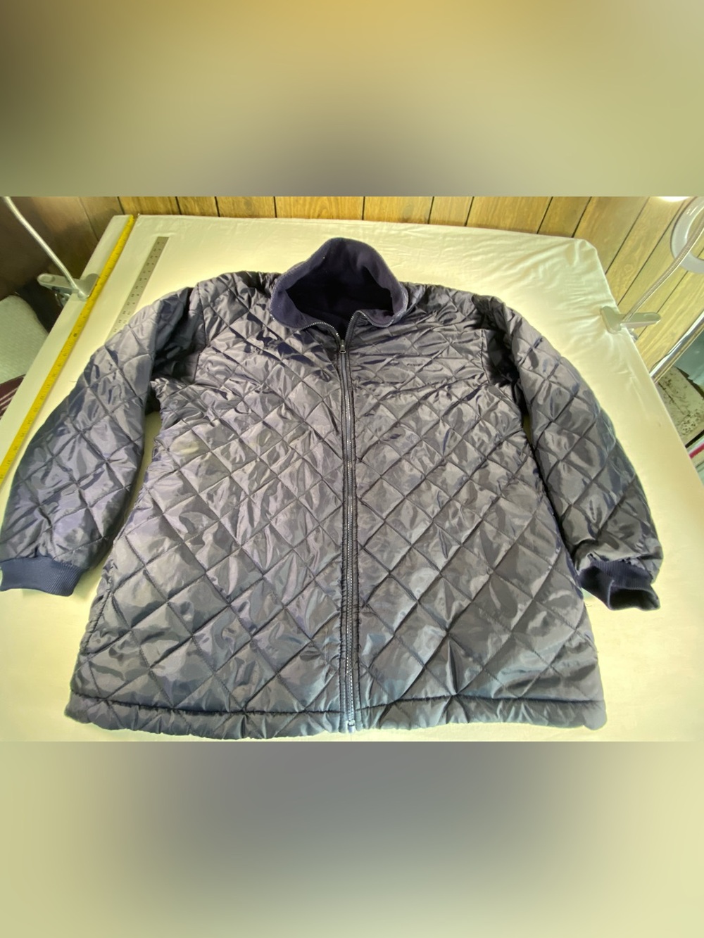 Highland Outfitters Reversible Navy Blue Winter Coat Ladies Large
